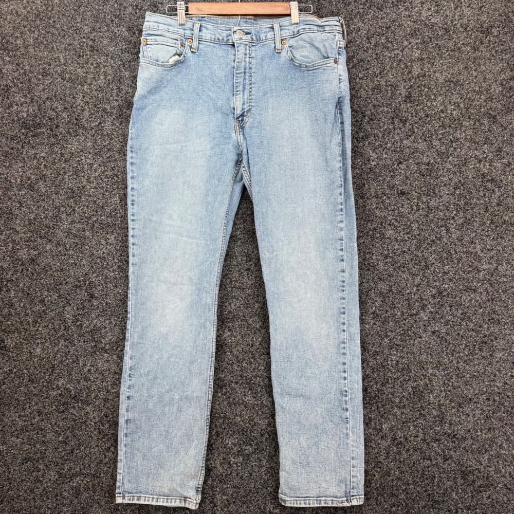 Levis 511 Slim Fit Jeans Mens 38x32 Light Wash Blue Denim Stretch Pants